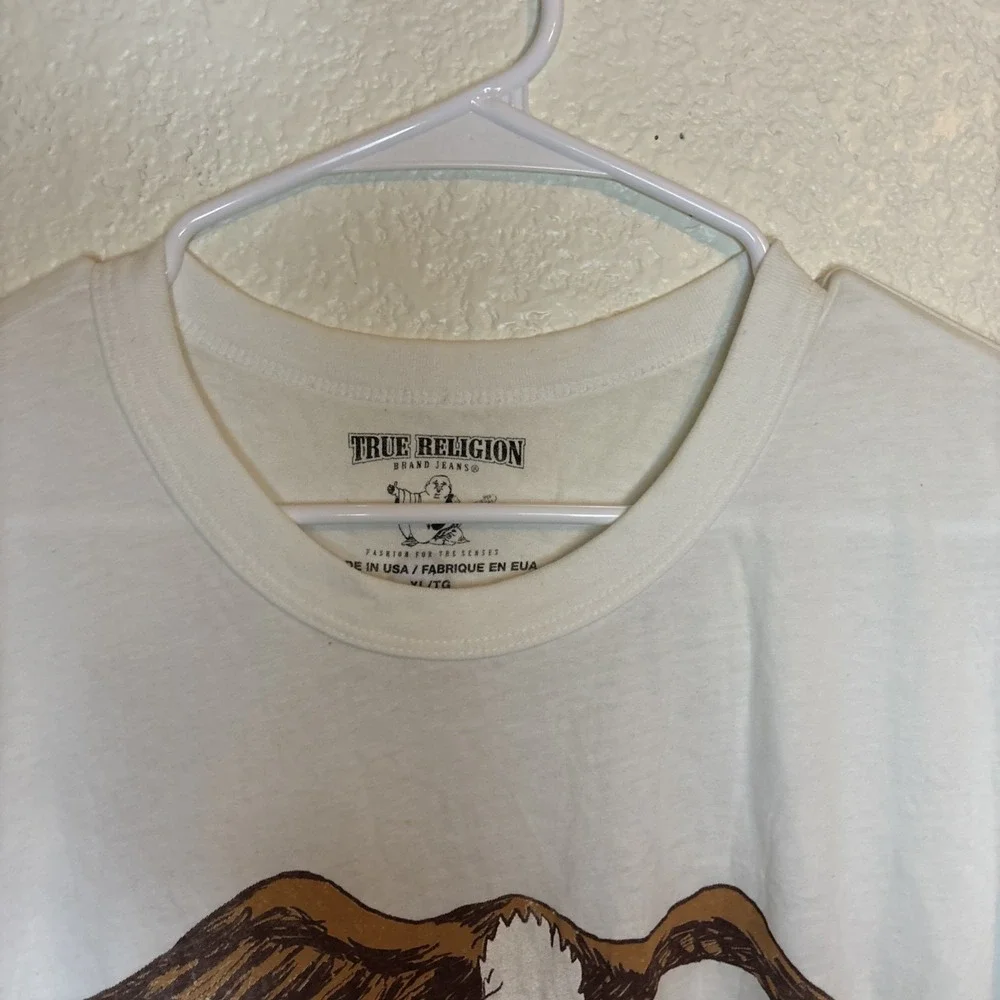 True Religion T Shirt Guitar Bald Eagle World Tour‎ 1971 Rock & Roll Festival XL